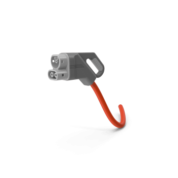 Electric Car Charging Plug With Orange Wire